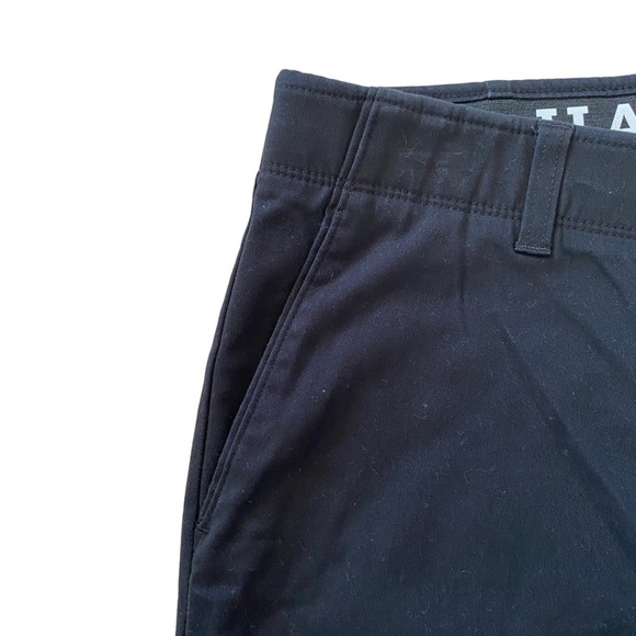 Haggar men’s 30x32 slim fit flat front straight leg black pants button zip - Picture 5 of 11